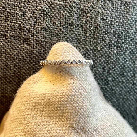 Stone and Strand White Gold White Diamond Bezel Eternity Band - Size 6 - Picture 2 of 7